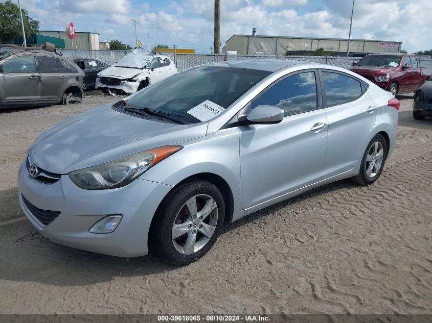 2013 Hyundai Elantra Gls VIN: 5NPDH4AE6DH152062 Lot: 39618065