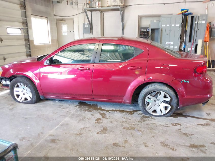 2014 Dodge Avenger Se VIN: 1C3CDZAB5EN227494 Lot: 39618126