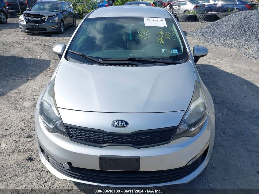 2016 Kia Rio Lx VIN: KNADM4A33G6589717 Lot: 39618139