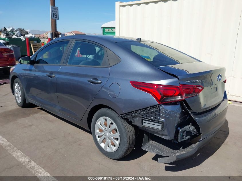 2020 Hyundai Accent Se VIN: 3KPC24A6XLE114939 Lot: 39618175