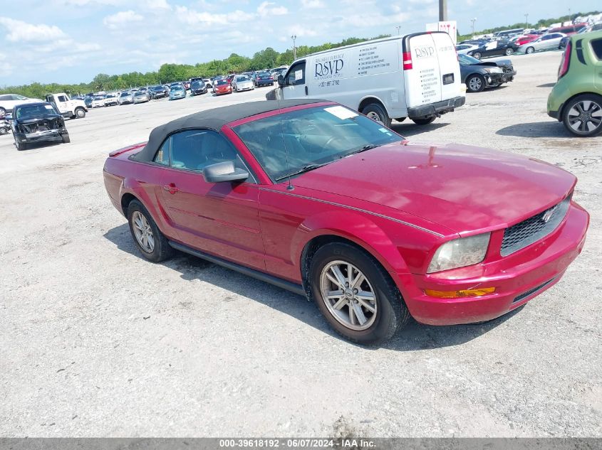 2007 Ford Mustang V6 Deluxe/V6 Premium VIN: 1ZVFT84N475260773 Lot: 39618192