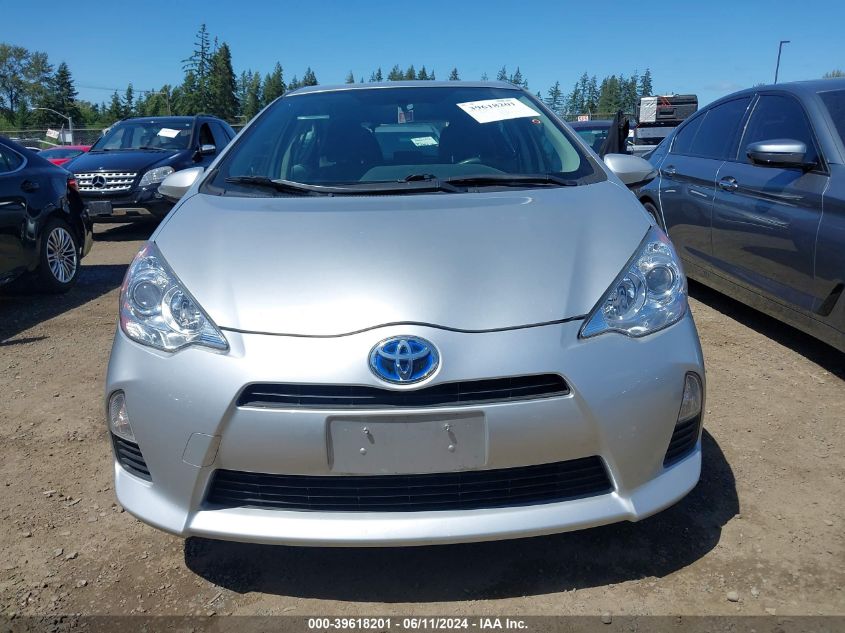 2013 Toyota Prius C Two VIN: JTDKDTB32D1556316 Lot: 39618201