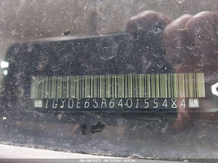 2004 Cadillac Srx V8 VIN: 1GYDE63A640155484 Lot: 39618272