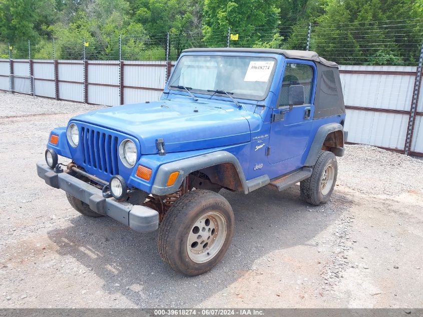 1998 Jeep Wrangler Sport VIN: 1J4FY19S9WP746101 Lot: 39618274