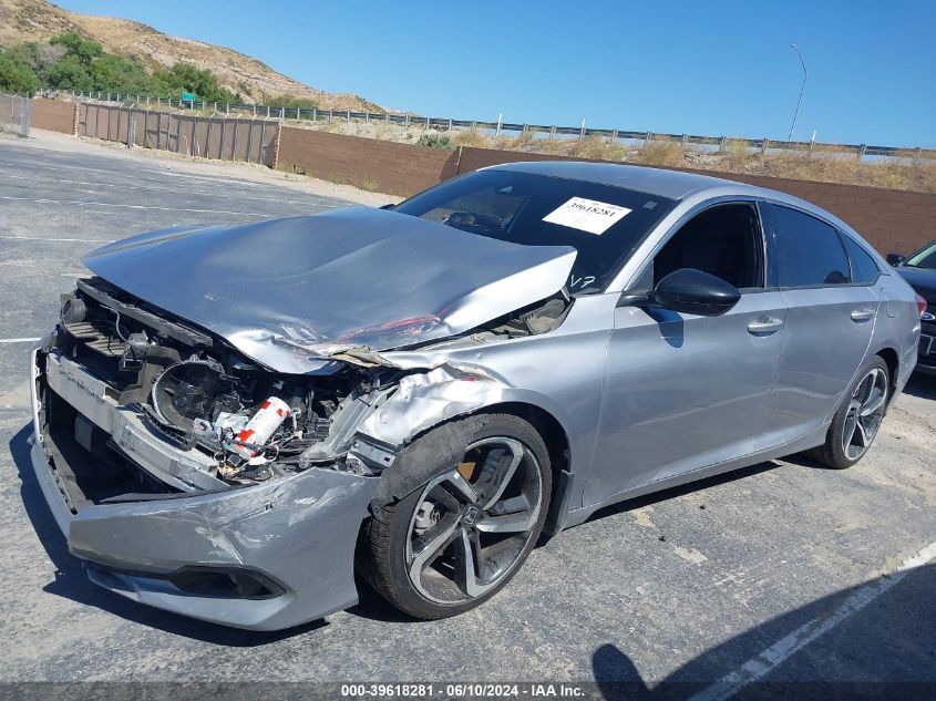 2022 Honda Accord Sport VIN: 1HGCV1F32NA050195 Lot: 39618281