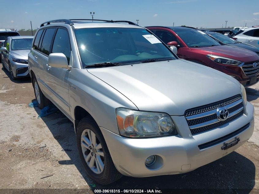 2006 Toyota Highlander Hybrid Limited V6 VIN: JTEEW21A060026819 Lot: 39618315