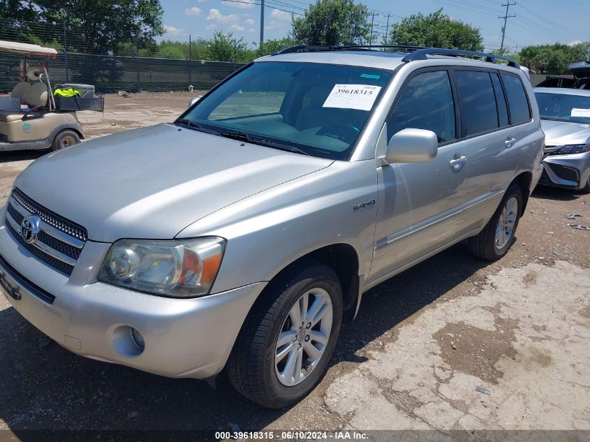 2006 Toyota Highlander Hybrid Limited V6 VIN: JTEEW21A060026819 Lot: 39618315