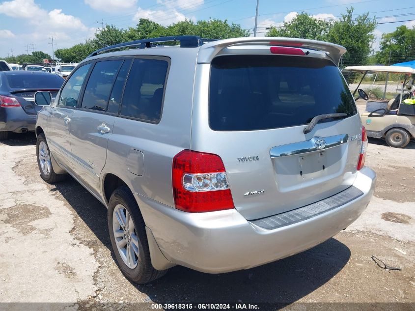 2006 Toyota Highlander Hybrid Limited V6 VIN: JTEEW21A060026819 Lot: 39618315