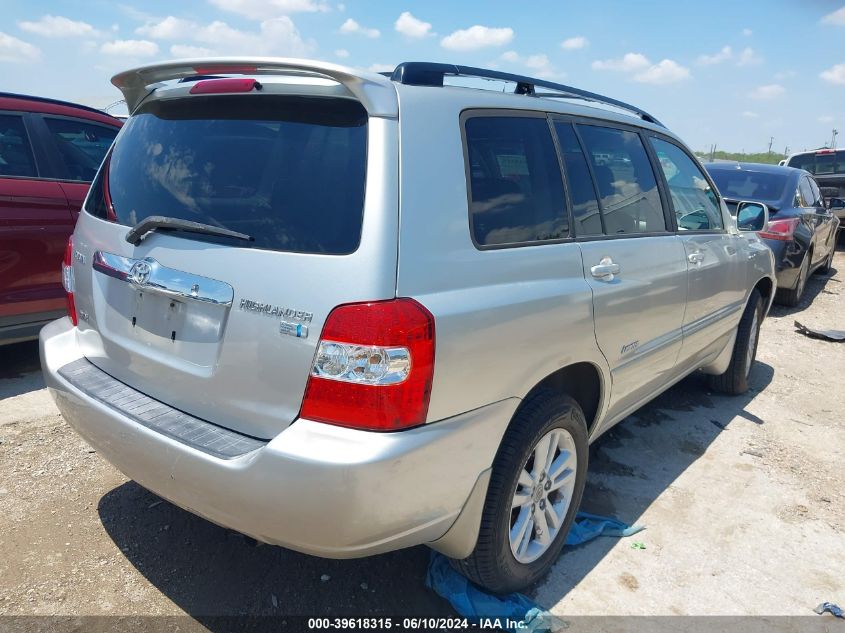 2006 Toyota Highlander Hybrid Limited V6 VIN: JTEEW21A060026819 Lot: 39618315