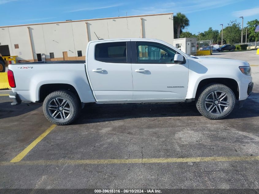 2021 Chevrolet Colorado 4Wd Short Box Wt VIN: 1GCGTBEN7M1104877 Lot: 39618316