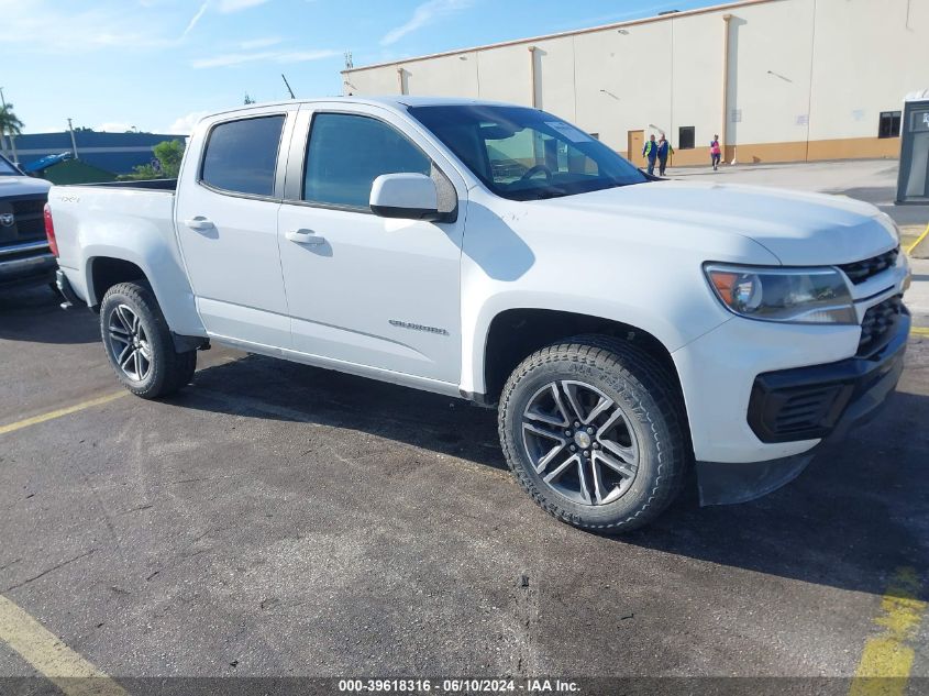 2021 Chevrolet Colorado 4Wd Short Box Wt VIN: 1GCGTBEN7M1104877 Lot: 39618316