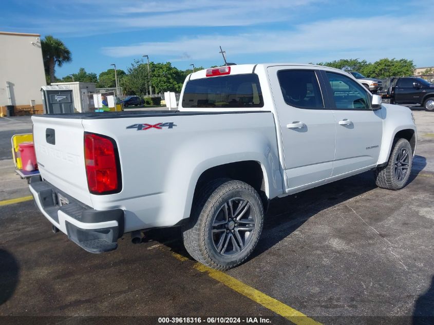 2021 Chevrolet Colorado 4Wd Short Box Wt VIN: 1GCGTBEN7M1104877 Lot: 39618316