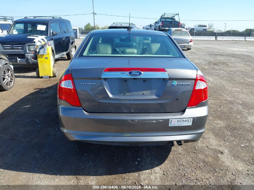 2012 Ford Fusion Hybrid VIN: 3FADP0L30CR270276 Lot: 39618408