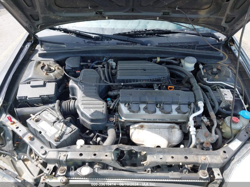 2003 Honda Civic Ex VIN: 2HGES26843H525329 Lot: 39618414