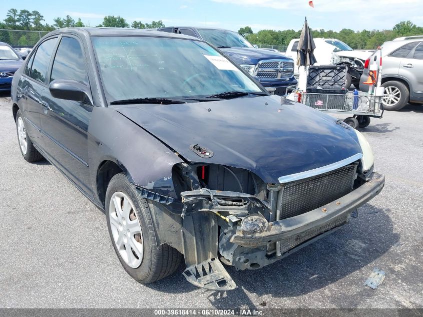 2003 Honda Civic Ex VIN: 2HGES26843H525329 Lot: 39618414