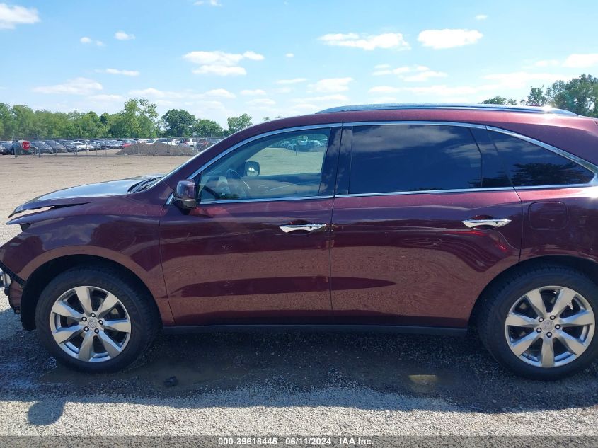 2016 Acura Mdx Advance Entertainment Packages/Advance Package VIN: 5FRYD4H95GB001091 Lot: 39618445