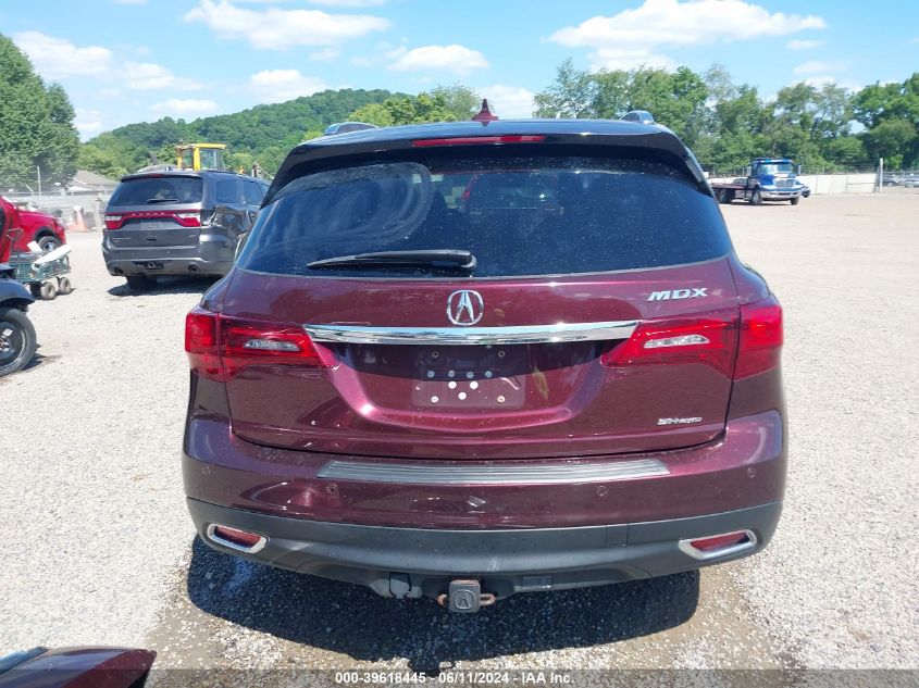 2016 Acura Mdx Advance Entertainment Packages/Advance Package VIN: 5FRYD4H95GB001091 Lot: 39618445