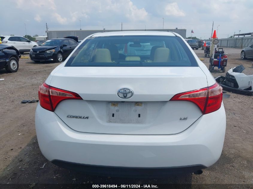 2017 Toyota Corolla Le VIN: 5YFBURHE6HP607863 Lot: 39618494