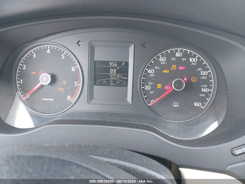 2011 Volkswagen Jetta 2.5L Se VIN: 3VWDX7AJXBM349189 Lot: 39618500