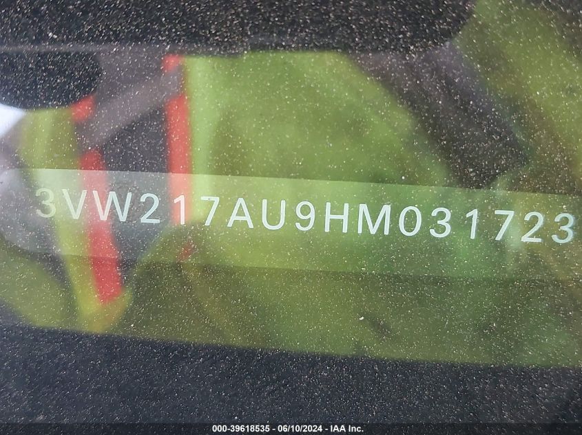 2017 Volkswagen Golf Tsi S 4-Door/Tsi Se 4-Door/Tsi Sel 4-Door/Tsi Wolfsburg Edition 4-Door VIN: 3VW217AU9HM031723 Lot: 39618535