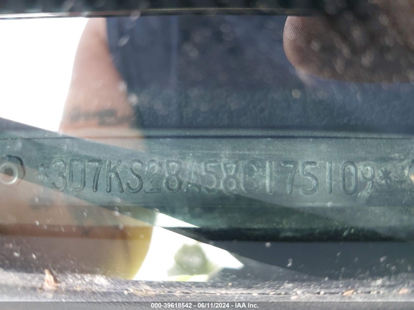 2008 Dodge Ram 2500 Slt/Power Wagon VIN: 3D7KS28A58G175109 Lot: 39618542