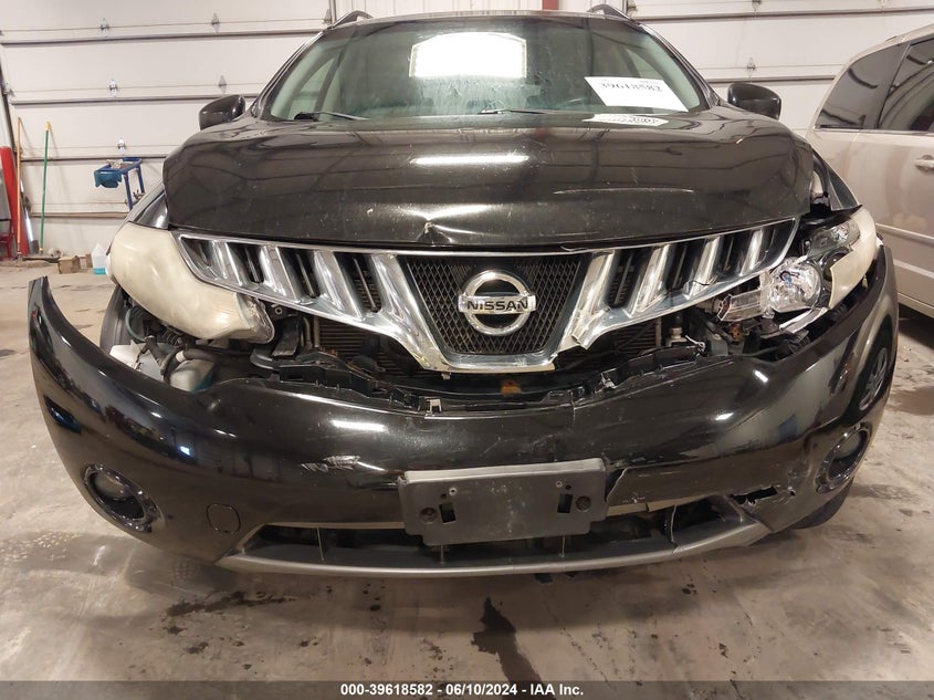 2010 Nissan Murano Sl VIN: JN8AZ1MW8AW104334 Lot: 39618582