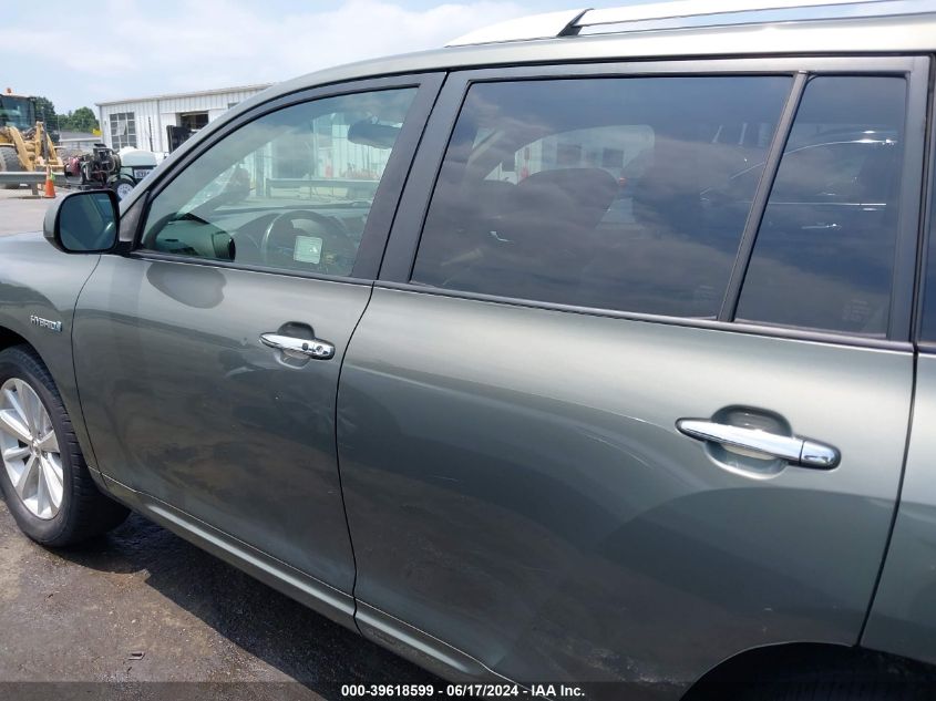 2008 Toyota Highlander Hybrid Limited VIN: JTEEW44A582014678 Lot: 39618599