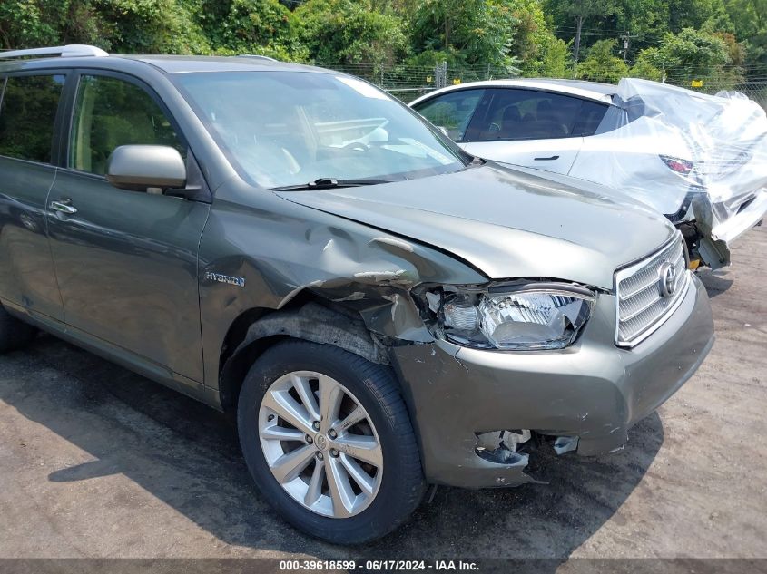 2008 Toyota Highlander Hybrid Limited VIN: JTEEW44A582014678 Lot: 39618599
