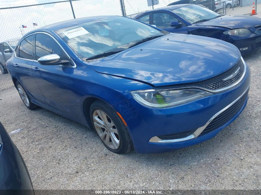 2015 Chrysler 200 Limited VIN: 1C3CCCABXFN594652 Lot: 39618623