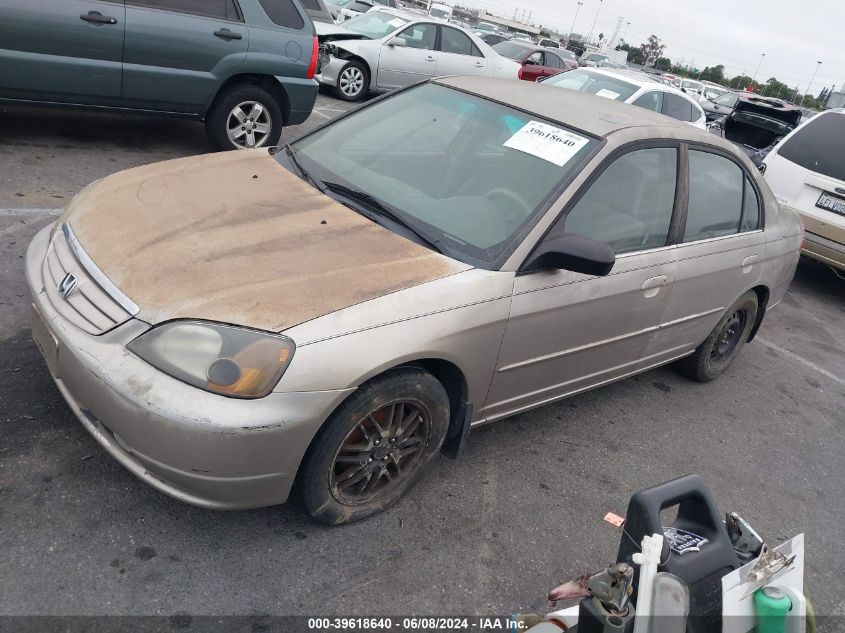 2002 Honda Civic Lx VIN: 2HGES15572H540343 Lot: 39618640