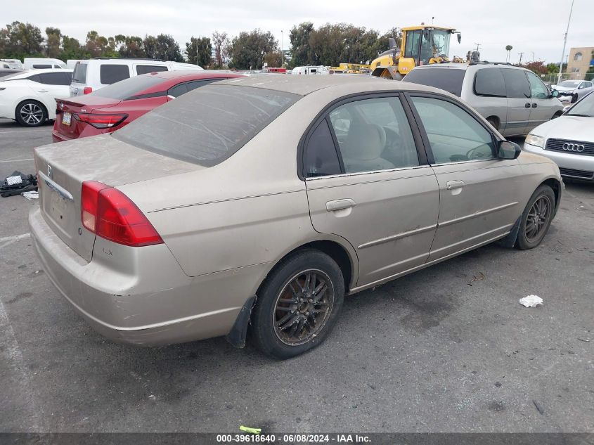 2002 Honda Civic Lx VIN: 2HGES15572H540343 Lot: 39618640