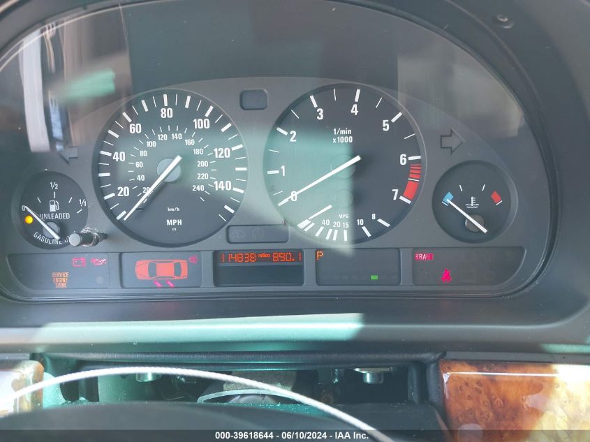 2000 BMW 528Ia VIN: WBADM634XYGV00044 Lot: 39618644