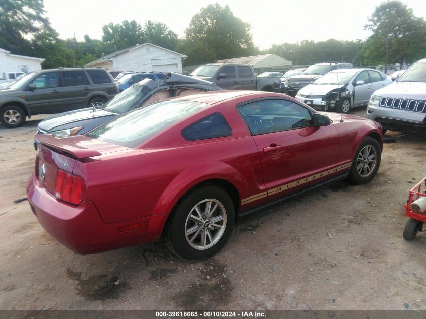 2005 Ford Mustang V6 Deluxe/V6 Premium VIN: 1ZVFT80N255247717 Lot: 39618665