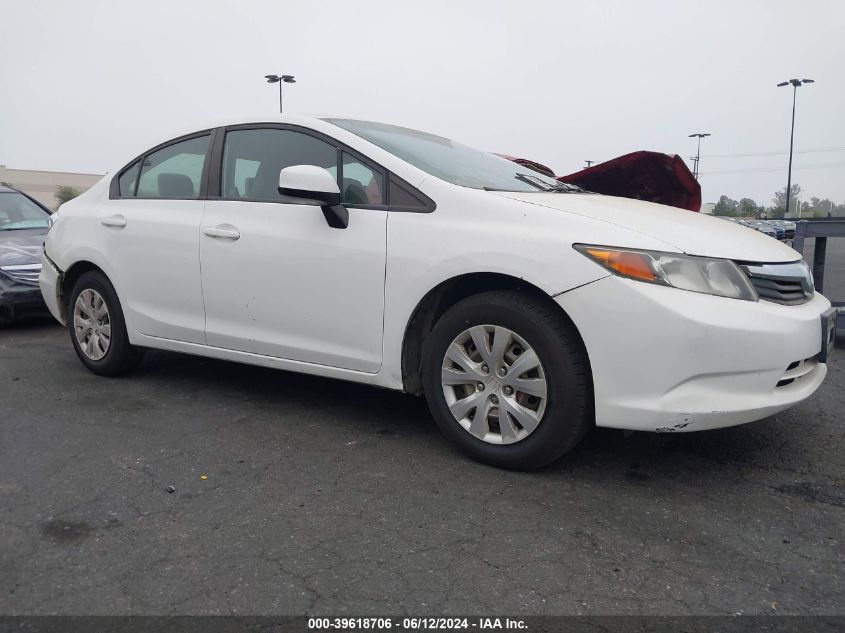 2012 Honda Civic Lx VIN: 19XFB2F51CE359839 Lot: 39618706