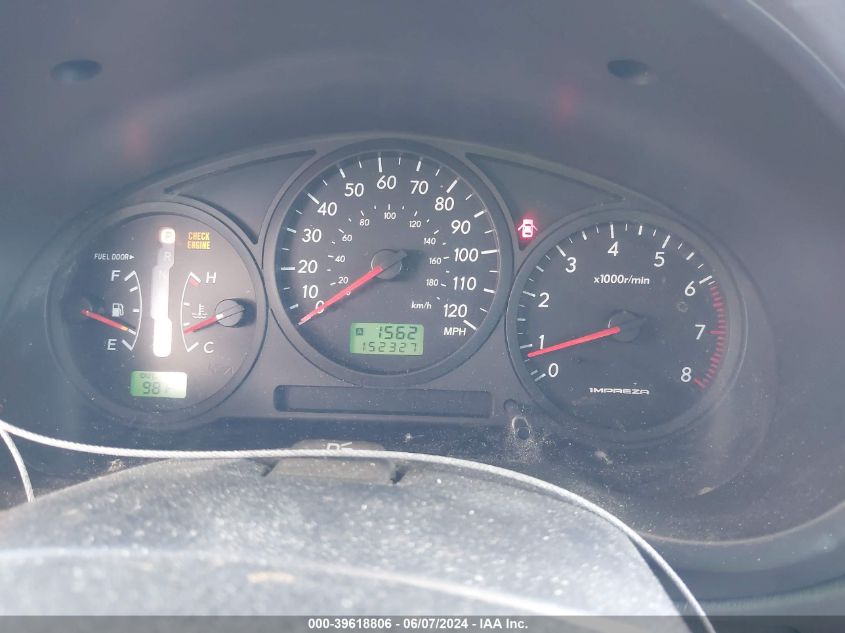 2004 Subaru Impreza Outback Sport VIN: JF1GG68584H806372 Lot: 39618806