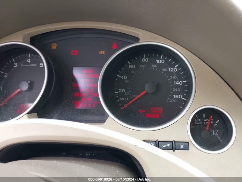 2009 Audi A4 2.0T Special Edition VIN: WAUAF48H09K011308 Lot: 39618926