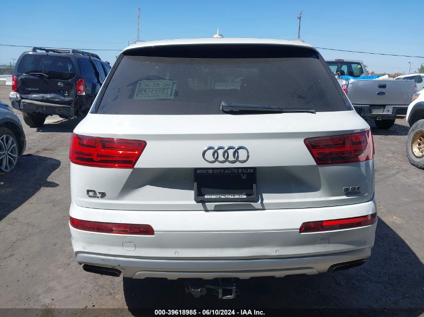 2017 Audi Q7 3.0T Premium VIN: WA1AAAF71HD036712 Lot: 39618985