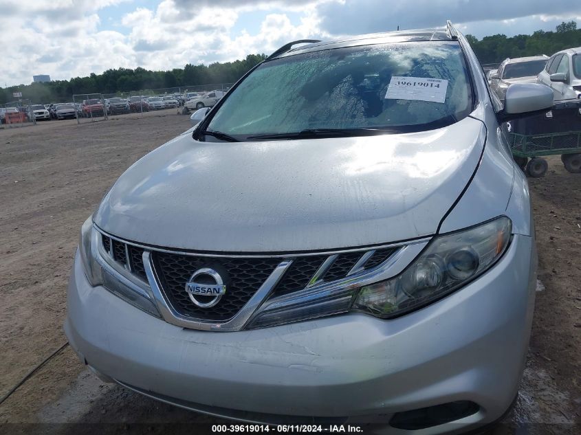 2011 Nissan Murano S/Sl/Le VIN: JN8AZ1MU6BW051374 Lot: 39619014