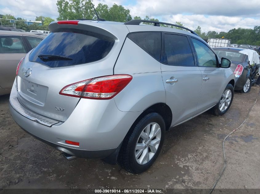 2011 Nissan Murano S/Sl/Le VIN: JN8AZ1MU6BW051374 Lot: 39619014