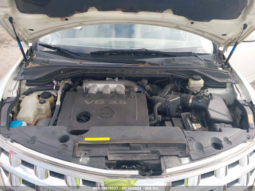 2005 Nissan Murano Sl VIN: JN8AZ08T15W313916 Lot: 39619037