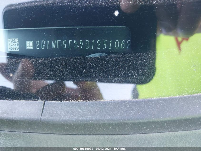 2013 Chevrolet Impala Ls VIN: 2G1WF5E39D1251062 Lot: 39619072