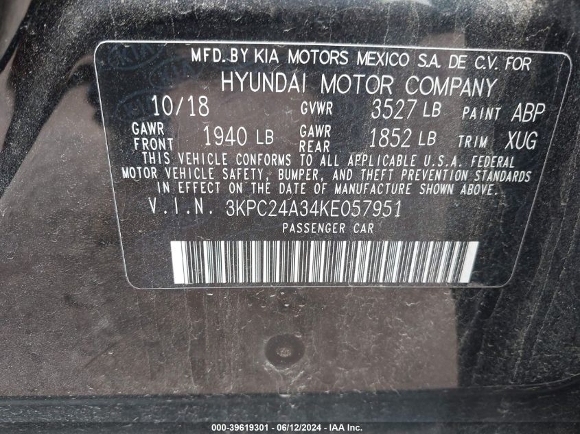 2019 HYUNDAI ACCENT SE/SEL - 3KPC24A34KE057951