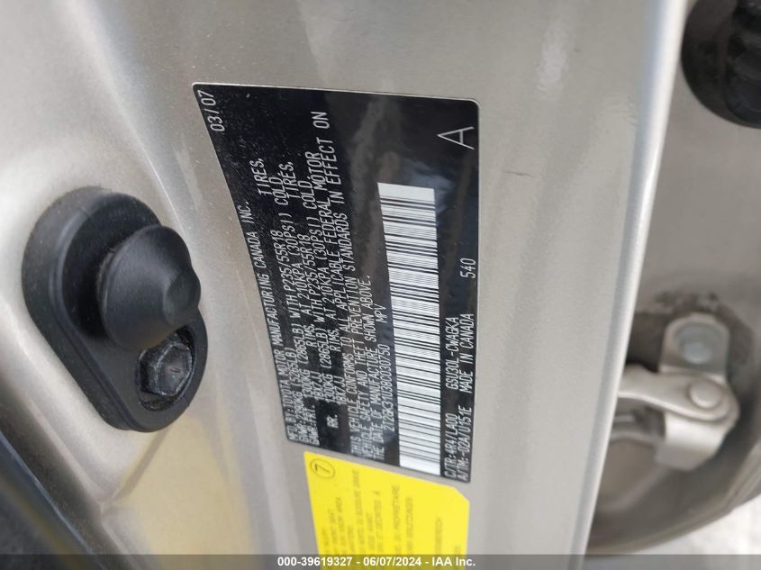 2008 Lexus Rx 350 VIN: 2T2GK31U38C030750 Lot: 39619327