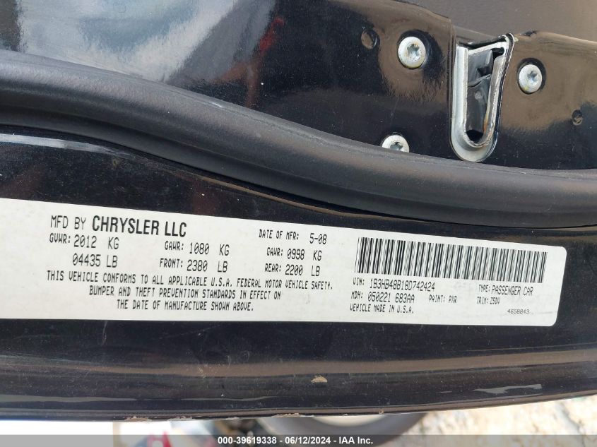 1B3HB48B18D742424 2008 Dodge Caliber Sxt