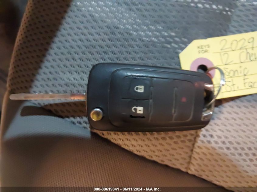 2012 Chevrolet Sonic 2Lt VIN: 1G1JC6SH7C4154390 Lot: 39619341