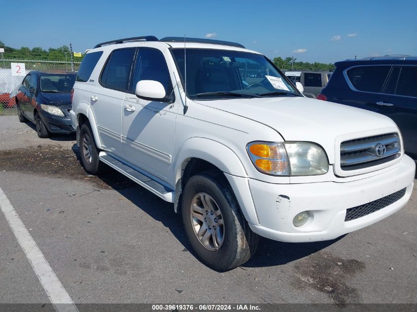 2003 Toyota Sequoia Limited V8 VIN: 5TDZT38A93S162076 Lot: 39619376