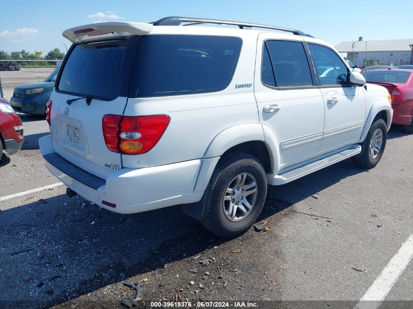 2003 Toyota Sequoia Limited V8 VIN: 5TDZT38A93S162076 Lot: 39619376