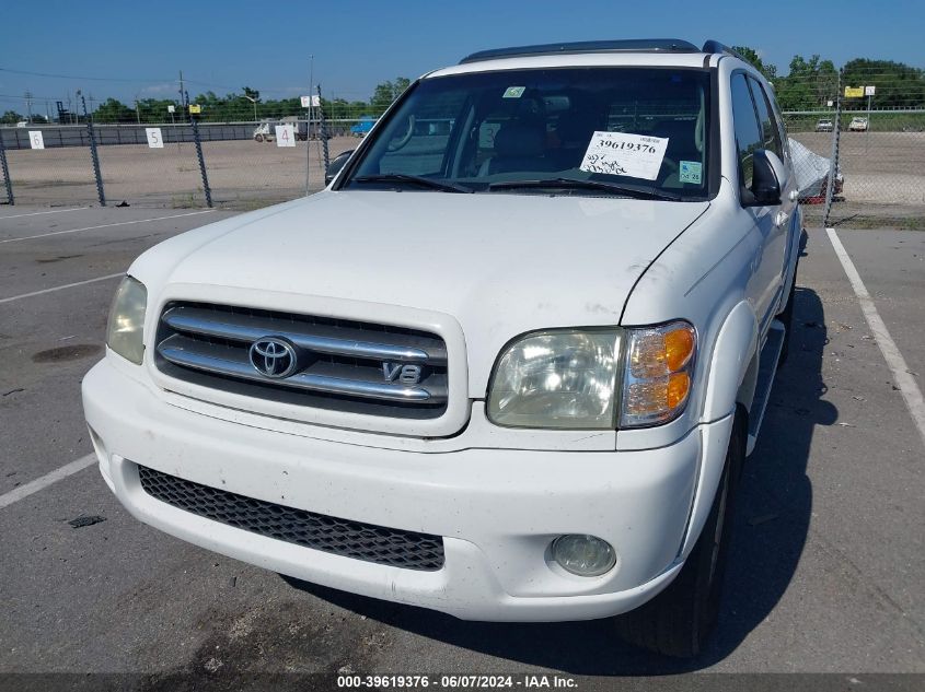 2003 Toyota Sequoia Limited V8 VIN: 5TDZT38A93S162076 Lot: 39619376