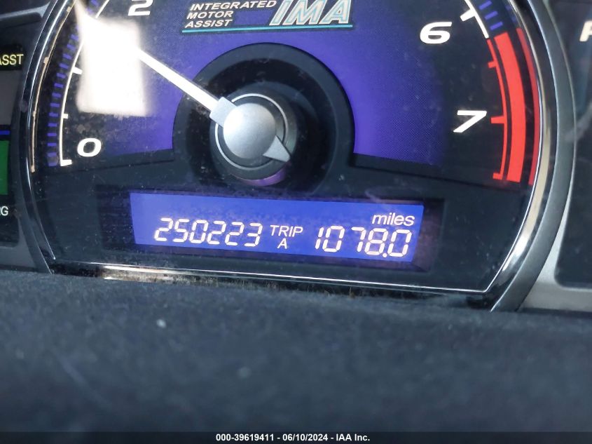 2010 Honda Civic Hybrid VIN: JHMFA3F29AS002478 Lot: 39619411