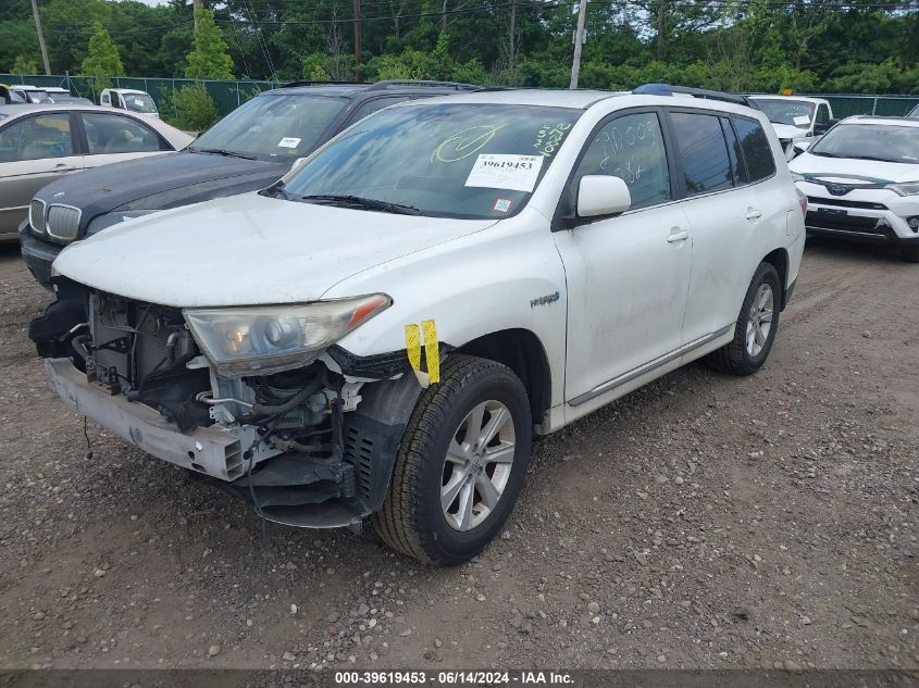 2013 Toyota Highlander Hybrid Base V6 VIN: JTEBC3EH5D2016782 Lot: 39619453